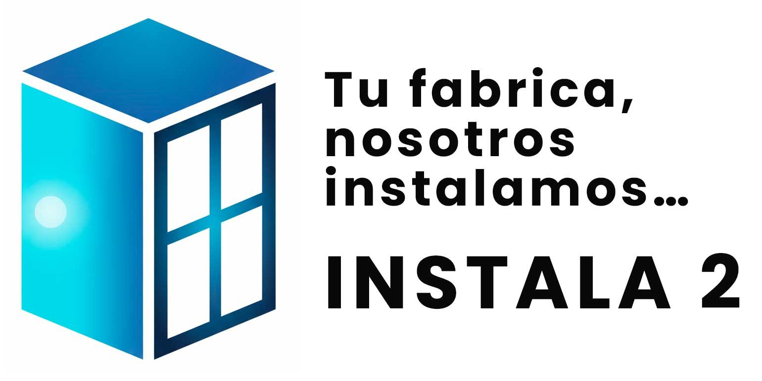 Logotio de Antonio Viladoms (es un cubo con 4 ventanas en su interior) y debajo el texto de Instala2